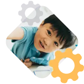 boy playing while learning boy playing while learning
